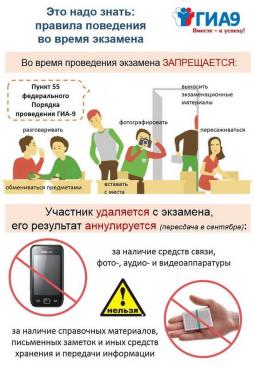 Правила поведения во время экзамена