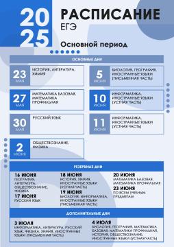 основной период ЕГЭ - 2025г.